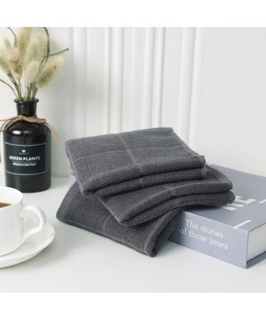 Glynniss 100% Cotton Dishcloths - Highly Absorbent Dish Rags for Washing Dishes and Cleaning - 12pcs Gray - Buy Online on GoSupps.com