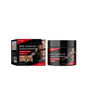 Belly Fat Burner Sweat Enhancer Cream with Aloe Vera and Jojoba Oil Muscle Strengthening Massage Gel 60g/2oz (Men)