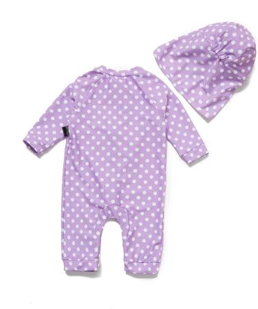 BONVERANO Baby Girls Swimsuit UPF 50+ Full Zip One Piece - Maru Purple, 12-18 Months - Buy Online on GoSupps.com