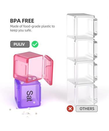 Small Daily Pill Box 7 Day Organizer with Canvas Bag - Grey | Storing Vitamins & Medicine - Buy Online on GoSupps.com