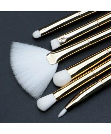 10-Piece Gold Makeup Brush Set - Foundation & Eyebrow Brushes for Flawless Application | International Shipping Available - Buy Online on GoSupps.com