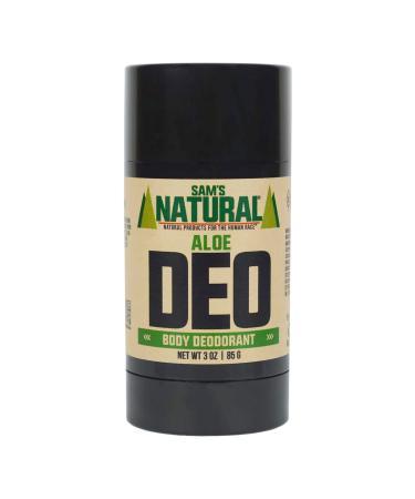 Sam s Natural Deodorant - Aloe - Holiday Gifts - Stocking Stuffers - Aluminum Free DEO - No phthalates parabens sulfates or dyes - For Men Women Unisex - Vegan Cruelty Free - 3 oz Aloe Vera