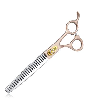 Jason Profi Dog Chances - 7.5 inches 24 Teeth Chunker scissors Effy scissors for dogs made of Japanese 440c -stainless steel fur scissors for dogs with ergonomishcen handle rose gold 7.5 "Chunker - Buy Online on GoSupps.com