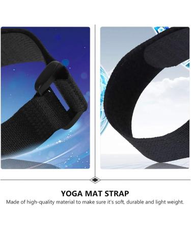 SEWACC 12pcs Yoga Mat Strap - Tightly Secure Your Mat with Hook and Loop Ties, 25*400mm Black - Buy Online on GoSupps.com
