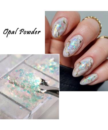 Holographic Nail Art Glitter Iridescent Flakes - Mermaid Bright Colorful Star Gradient Nail Sequins - Summer Nail Decoration - Buy Online on GoSupps.com