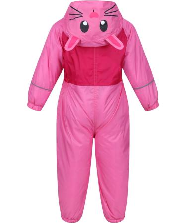Regatta Children's Mudplay III Waterproof Insulated All-in-one Suit - 4-5 Years - Pretty Pink Rabbit - Buy Online on GoSupps.com