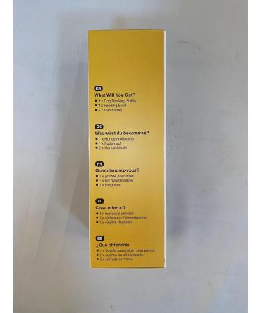 Etaccu Dog Drinking Bottle - Portable 350/550ml Leakproof Water Bottle for Dogs & Cats | BPA-Free Includes Dog Food Cups for Hiking & Camping - Buy Online on GoSupps.com