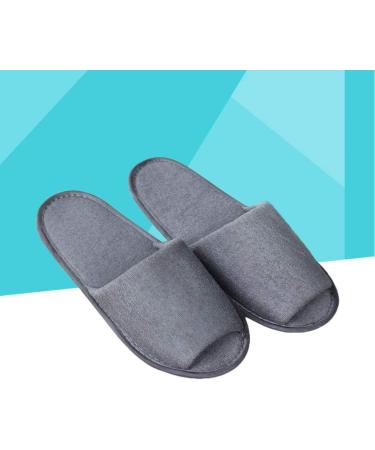 Exceart Open Toe Spa Slippers - 4 Pairs for Hotel & Travel - Gray Pedicure Slippers for Men & Women - Buy Online on GoSupps.com