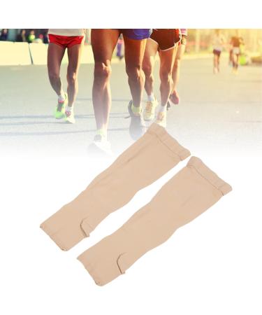 3XL Beige Open Toe Thigh High Compression Stockings 23-32mmHg | Toeless Varicose Veins Relief - Buy Online on GoSupps.com