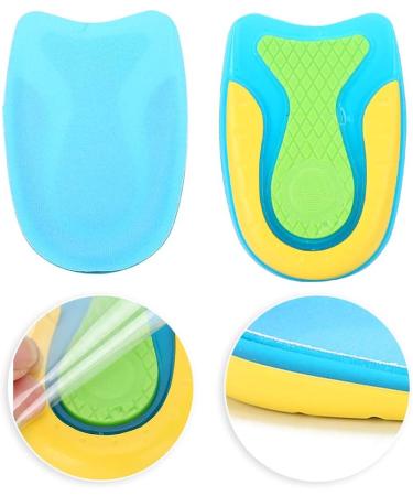 Gel Heel Pillow Shoe Inserts - 2 Pairs Flannel TPE Heel Support Pads for Plantar Fasciitis Relief - Buy Online on GoSupps.com