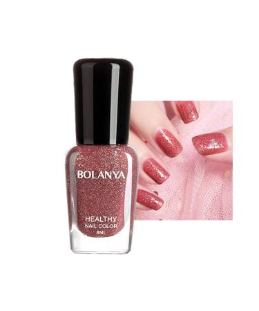 Peel Off Nail Polish - Glitter Nail Polish Shimmering Red Nail Varnish Quick Drying Healthy Breathable Non Toxic Nail Polish for Women Teens - No UV Needed B110