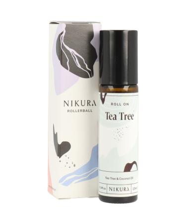Nikura Tea Tree (Australian) Roll On Essential Oil Blend - 10ml | for Skin Decongesting Aromatherapy | Use on Skin Temples Pulse Points Wrists Neck
