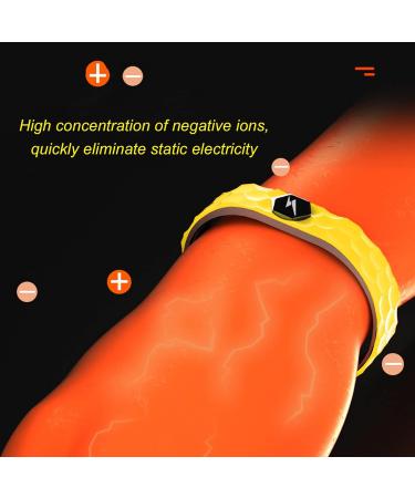 Wireless Electrostatic Distant Bracelet - Negative Silicone Antistatic Technology for Men & Women (Yellow) - Shop Internationally - Buy Online on GoSupps.com