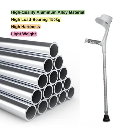Medical Forearm Crutches Crutches for Adults Non-Slip Rubber Feet Aluminium Crutches with Comfy Handle Post Injury Or Surgery Support Gifts for Mom and Dad (Black 1 pcs) Journey Silver 2 pcs - Buy Online on GoSupps.com