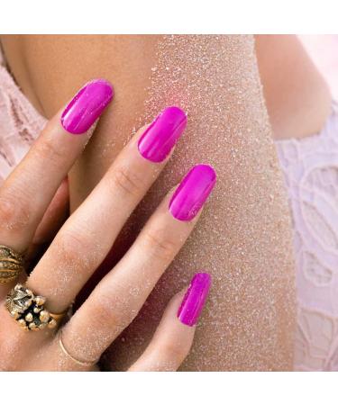 DANNI & TONI Gel Nail Wraps Set - Pop of Purple Salon-Quality Stickers | Soft Semi-Cured Self-Adhesive Strips for Manicure - Buy Online on GoSupps.com