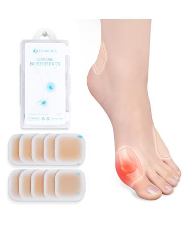TENICORE Bunion Pads  Bunion Relief  Blister Pads for Women and Men  Hydrocolloid Bandages  Toe and Foot Corn Protector Pads  Sole & Heel Cushions  Waterproof  Thin  10PCS