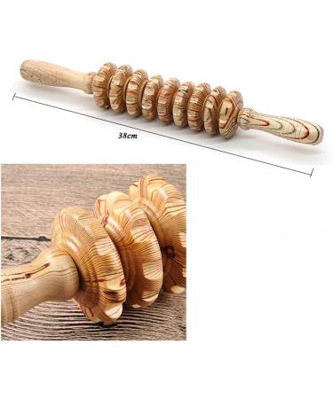 CRETUAO 2 Anti-Cellulite Massage Roller Tool - Maderotherapy Wooden Waist Massager | 15 Inch for Effective Body Contouring - Buy Online on GoSupps.com