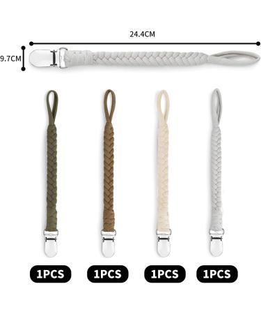 Buy WOOXDYUK 4-Piece Pacifier Chain Set | Cotton Pacifier Straps for Boys & Girls | Personalized Baby Gift - Buy Online on GoSupps.com