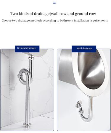 Automatic Induction Urinal Public Toilet Urinal 304 Stainless Steel Urinal Wall-Mounted Male Urinal Small Vertical Toilet Suitable for Home Hotel School - Buy Online on GoSupps.com