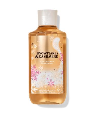 Bath and Body Works Body Care - Full Size Shower Gel Aloe + Vitamin E - 10 fl oz - Snowflakes & Cashmere#