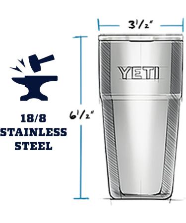 YETI Rambler 16 oz Stackable Pint | Vacuum Insulated Stainless Steel | Navy - Buy Online on GoSupps.com