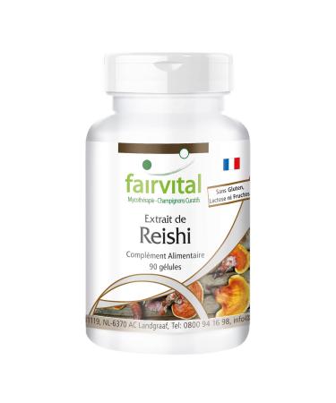Fairvital | Reishi Extract 500mg - 30% Polysaccharides - Ganoderma lucidum - 90 Pcs - Vegan