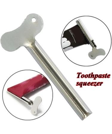 Toothpaste Dispenser Stainless Steel Toothpaste Squeezer Bathroom Accessories Facial Cleanser Toothpaste Tube Rolling Press Squeezer Dispenser (Color : Silver) - Buy Online on GoSupps.com