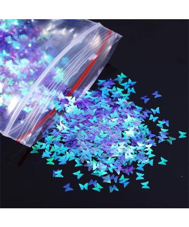 12 Bags Nails Decorations Mixed Colors 3D Flakes Slices Butterfly-shape Flakes Nail Glitter Mirror Sparkly Nail Art Sequins Holographic - Buy Online on GoSupps.com