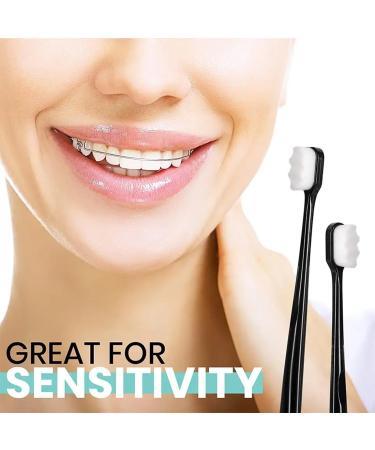 Extra Soft Micro Nano Toothbrushes - 2 Pack for Adults & Children | 22 000 Soft Bristles for Sensitive Gums - Buy Online on GoSupps.com