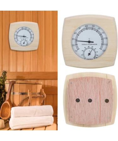 Psytfei Sauna Thermometer Hygrometer - Premium Wooden Thermo Hygrometer for Sauna Room & Bathroom Accessories - Buy Online on GoSupps.com