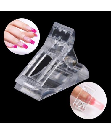 JAWSEU Nail Tips Clip Set - 5 Transparent Plastic Clips for Nail Extension & Art DIY - Ideal for Poly Building & Manicure Tool - Buy Online on GoSupps.com