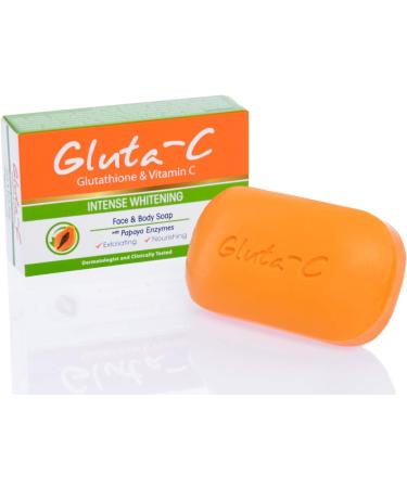GLUTA-C Intense Whitening Soap with Papaya Exfoliants Glutathione & Vitamin C 135g - Buy Online on GoSupps.com