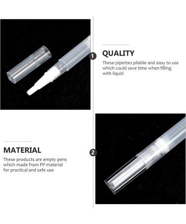 Fomiyes 10-Piece Oil Makeup Accessories Set - Transparent Lip Gloss Containers Eyelash Growth Liquid Hose & Nail Accessories - Buy Online on GoSupps.com