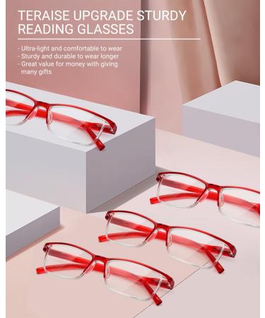 TERAISE 1.75X Reading Glasses for Men & Women | Lightweight Anti-Blue Light Computer Glasses | Fashionable & Comfortable with Spring Hinge - Ideal Reading Aid - Buy Online on GoSupps.com