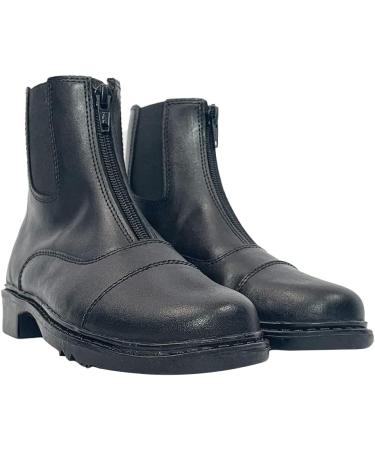 TuffRider Children's Black Front Zip Paddock Boot - Size 3 - Buy Online on GoSupps.com