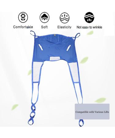 Patient Lift Toileting Sling Patient Mesh Universal Patient Full Body Lift Sling Divided Leg Shower Sling with Commode Opening Medical Transfer Belt for Elderly Disabled(Blue Small) Small Blue - Buy Online on GoSupps.com
