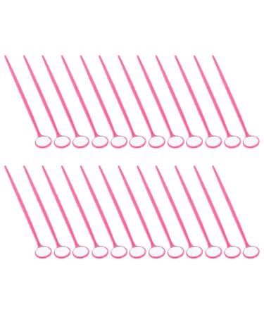 Healifty 24 pieces dentist dental mirror reflector dastal mirror mouth mirror disposable mirror tooth cleaning mirror mouth mirror stomatoscope dental level tool tartar remover