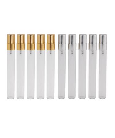 RIYAN 10 Pieces/10ML Refillable Parfum Travel Spray Bottle Portable Perfume Spray Bottle with Aluminium Pump