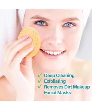 50 Natural Compressed Facial Sponges - Reusable Makeup Removal & Daily Skin Care - Buy Online on GoSupps.com