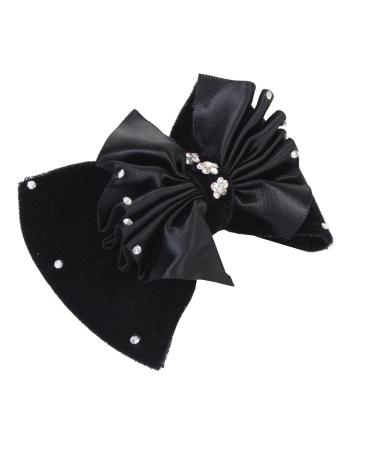 JUSTFOX Hair Clip with Net Flowers & Rhinestones - Elegant Bow for All Hair Types | International Shipping Available - Buy Online on GoSupps.com