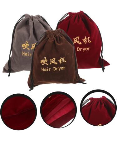 PLAFOPE 3 Pcs Hair Dryer Storage Bag Drawstring Bags Hair Dryer Bag Travel Makeup Bag Organizer Fabric - Buy Online on GoSupps.com