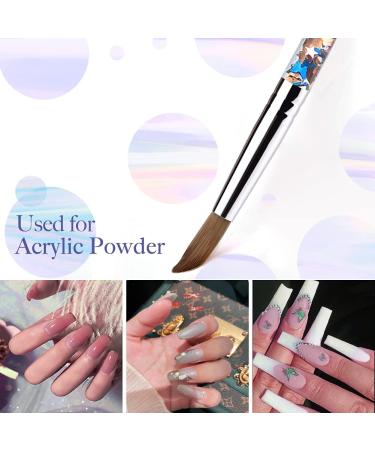 HEVAENS Round Kolinsky Acrylic Nail Brush - Size 12 Blue | Professional Nail Art Brush for Acrylic Powder Liquid Manicure & Pedicure - Buy Online on GoSupps.com