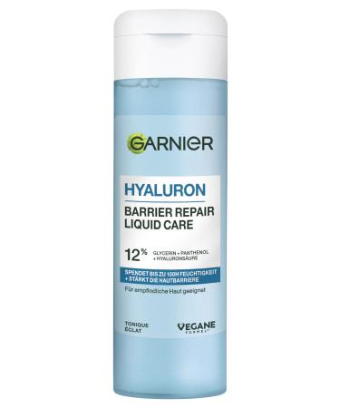 Garnier Hyaluron Barrier Repair Liquid Care : tonifiant pour une hydratation intense et un renforcement de la barri re de protection de la peau avec 12% de glyc rine panth nol et acide hyaluronique