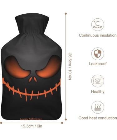 Pumpkin Hot Water Bottle with Plush Cover - Cozy Hand Warmer for Adults & Kids | 26.5x15.3cm - International Shipping Available - Buy Online on GoSupps.com