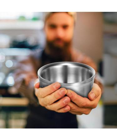 Grutti 3-Layer Stainless Steel Shaving Bowl - High-Quality Foam Whipper | Universal Shaving Soap Compatible | 12.5cm (4.92in) | International Shipping - Buy Online on GoSupps.com