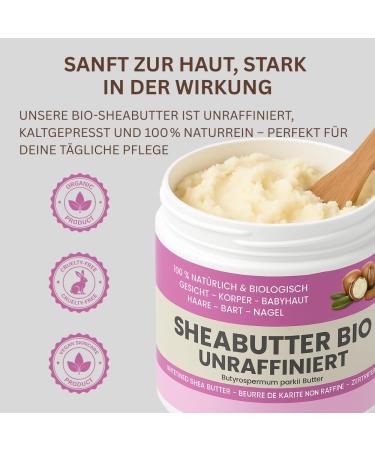 Beurre de karit bio 500 g - Press froid et non raffin - 100 % naturel - V g talien - Pour la peau les cheveux et les cosm tiques DIY - Beurre de soin issu de l'agriculture biologique contr l e - Buy Online on GoSupps.com
