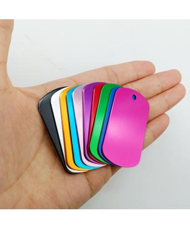24 Pack Anodized Aluminum ID Tags for Laser Engraving with Ball Chains - Multi Colored - Buy Online on GoSupps.com