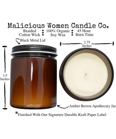 Buy Virgo Zodiac Candle - Malicious Women Candle Co | All-Natural Soy Wildflower & Cedar Scent 9 oz - International Shipping Available - Buy Online on GoSupps.com