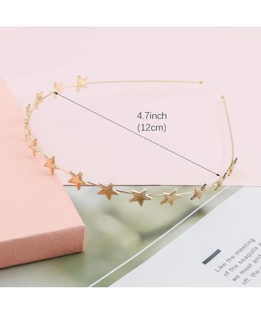 2 Pack Gold & Silver Alloy Star Headbands - Bridal Wedding Hair Accessories for Women and Girls | Elegant Ornaments - Buy Online on GoSupps.com