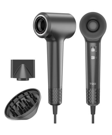 TQQ Hair Dryer with Diffuser 200 Million Negative Ionic Hairdryer 110 000 RPM High Speed Brushless Motor Blow Dryer for 2min Fast Drying 57dB Low Noise Travel Hairdryers for Women and Men
